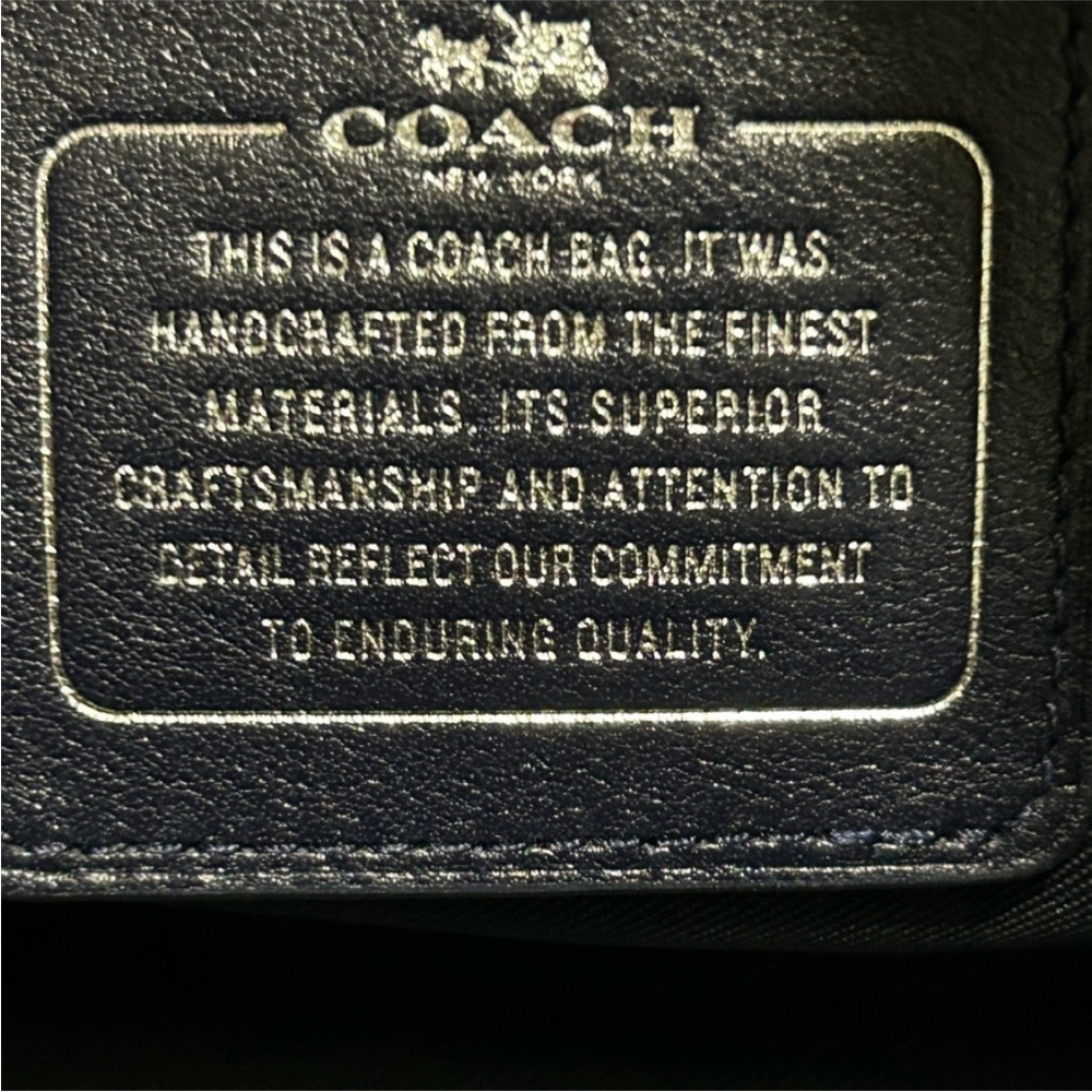COACH Crosby Mini Flower Appliqués/Rivets/Grommets Calf Leather in Navy Blue - Picture 11 of 13